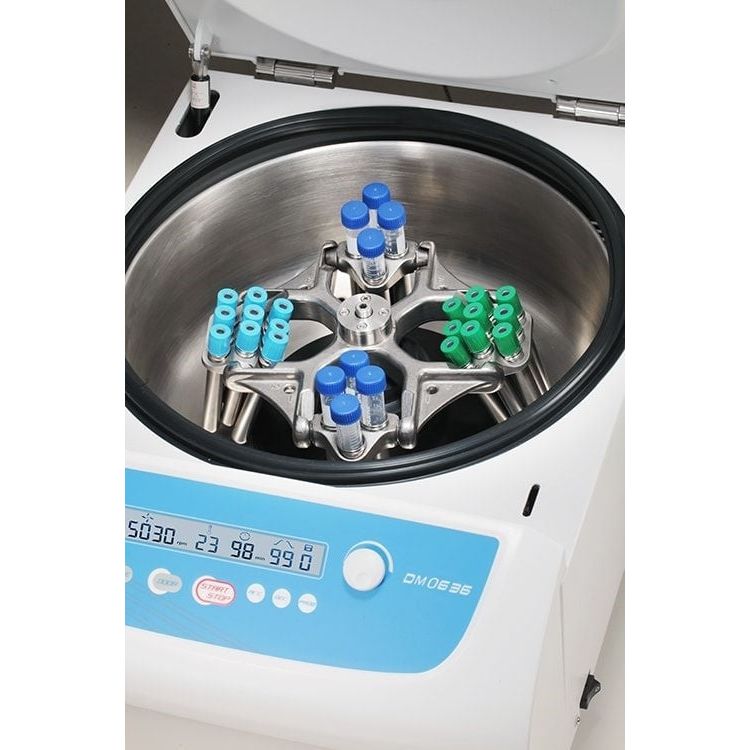 Load image into Gallery viewer, Light Gray Scilogex DM0636 Multi-Purpose Clinical Centrifuge w/ 19400041 Swing Out Rotor
