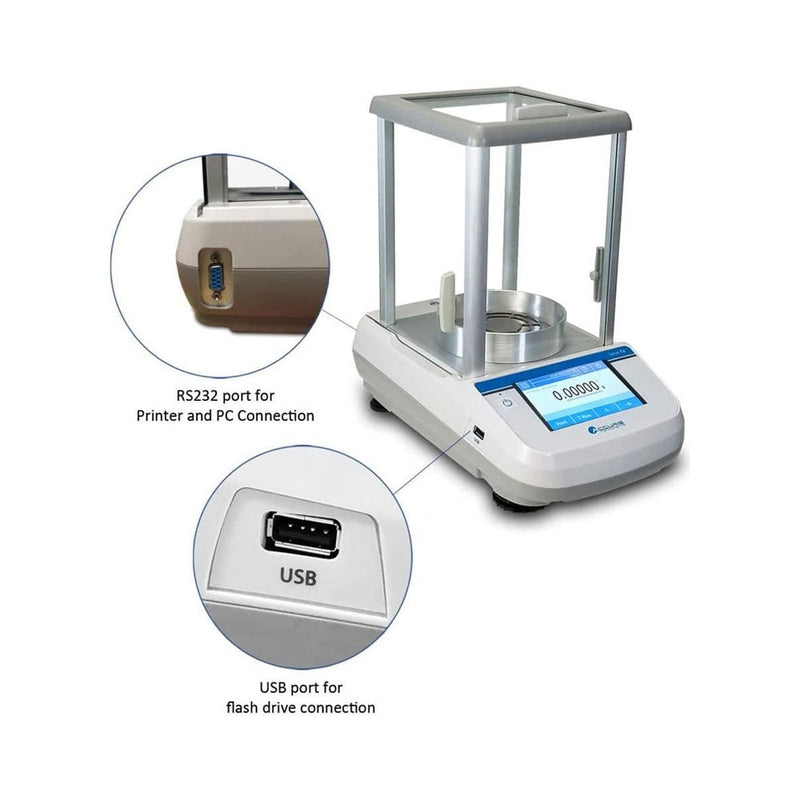 Load image into Gallery viewer, Light Gray Accuris W3002A-120 Analytical Balance, series Tx, Internal Calibration w/ Touch Screen, 62g/120g, 0.00001 grams
